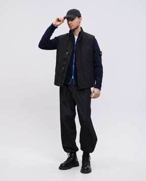 Stone Island Чорний жилет з патчем логотипа K1S15G100001S0A27