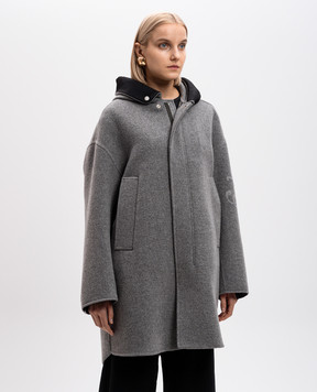 Jil Sander Серое пальто из шерсти J40AA0120J40020
