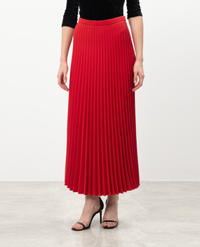 Christian Dior Червона сукня гофре з вовни та шовку 7A21329A1166