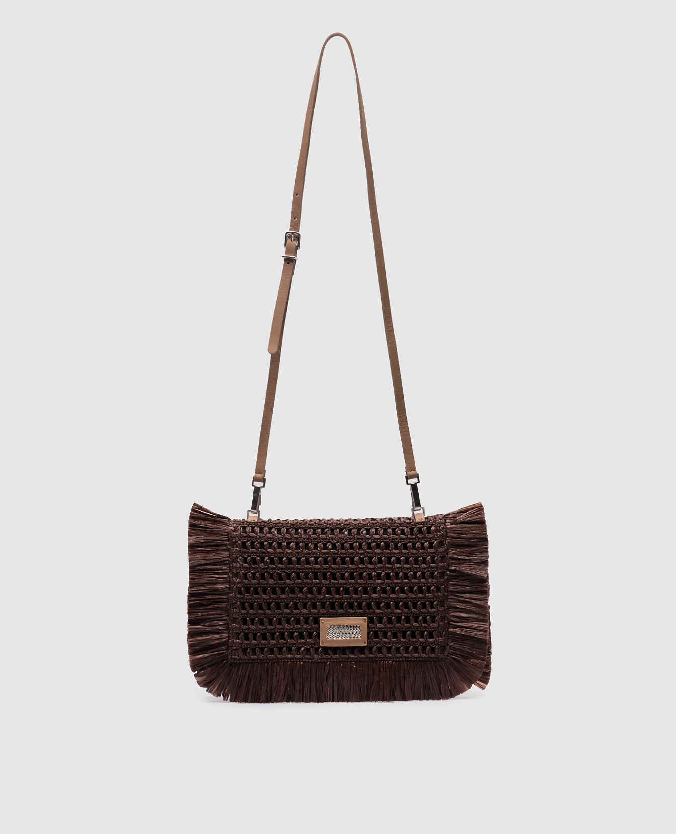 Brown clutch with monil chain