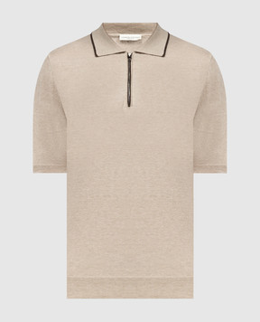 Cashmere&Whiskey Бежевое поло с леном MU9952318455R