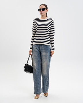 Allude Джемпер з кашеміру і вовни в смужку 25517021