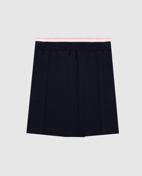 Dolce&Gabbana Дитяча синя спідниця з вовни з логотипом L5KI06JDVB7