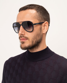 Stefano Ricci Сині сонцезахистні окуляри з логотипом SG37UMEACET