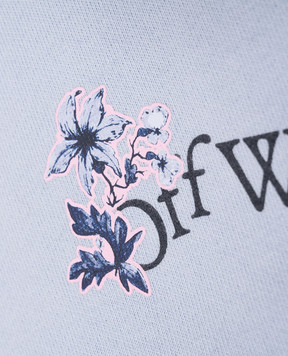 Off-White Детский голубой свитшот с принтом Arrow Flowers OGBA001F24FLE002