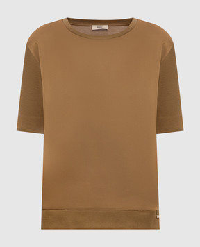 Herno Коричневая футболка с логотипом JG000257D52056