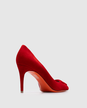 Santoni Красные замшевые туфли Sibille WDID71207HI2TMGD
