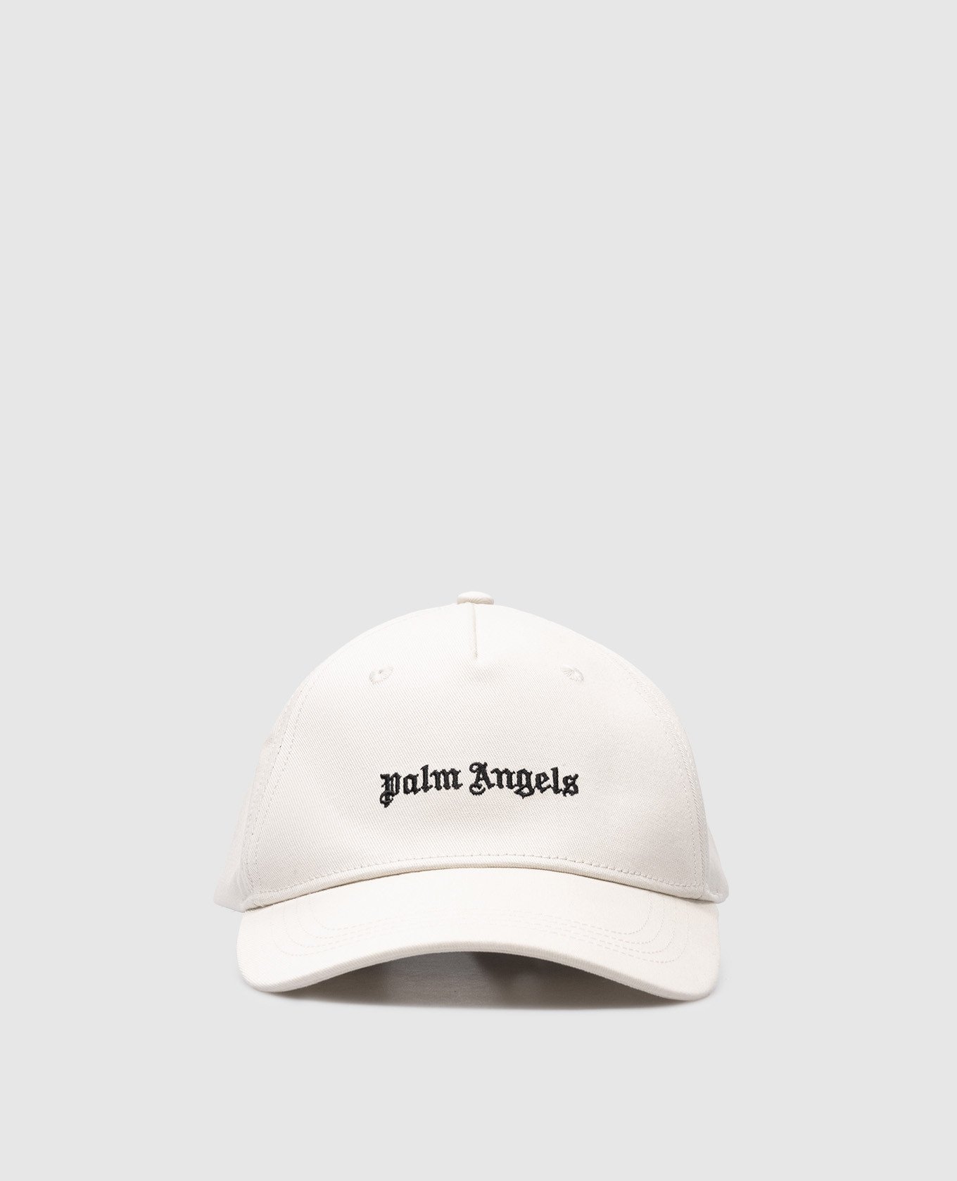 Beige cap with logo embroidery