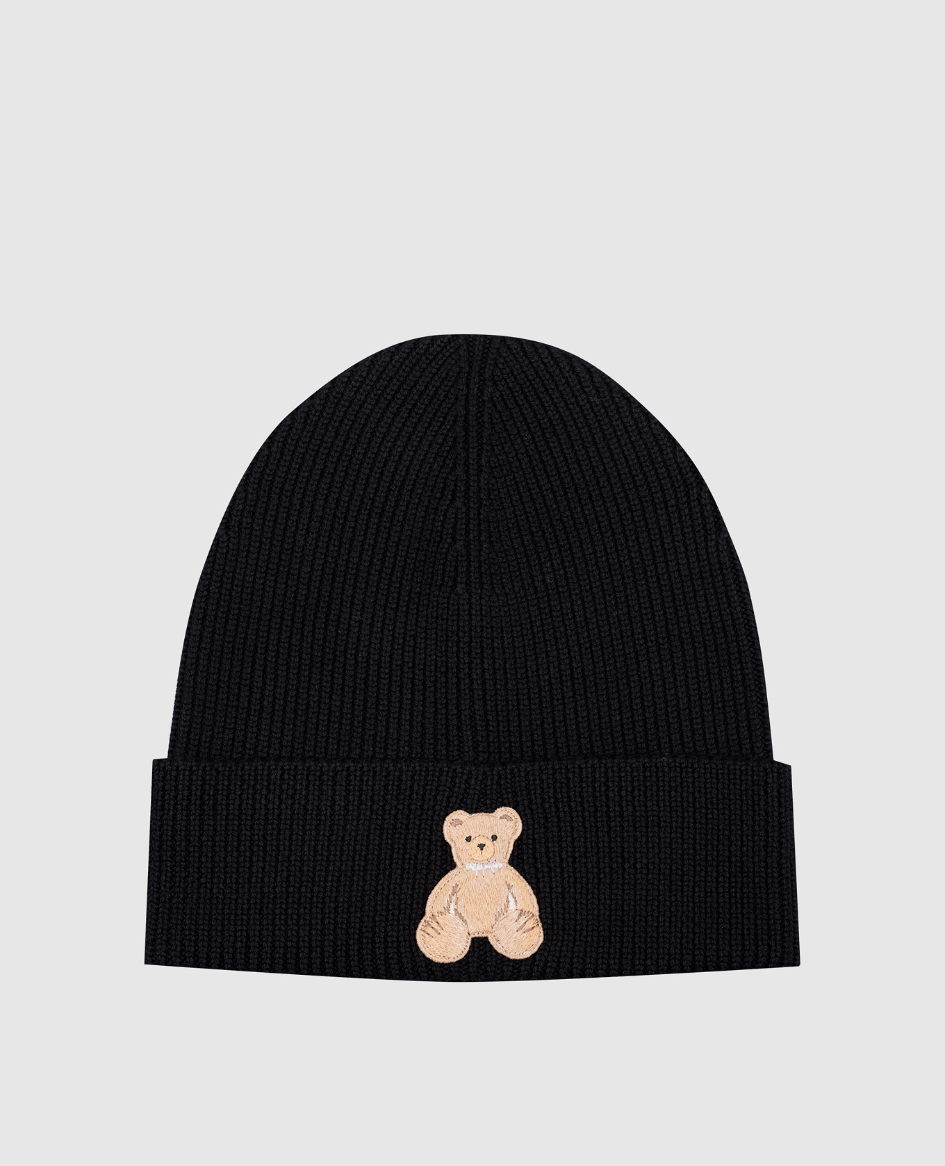 

Черная шапка Bear In Mind из шерсти с вышивкой логотипа, Черный, Шапки