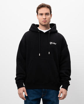 Off-White Черные худи с логотипом OMBB085C99FLE019