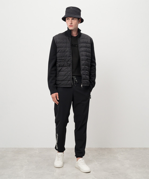 Moncler - Черная футболка с логотипом J20918C000248390T купить в