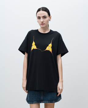 Givenchy Черная футболка с принтом BW70C1P706