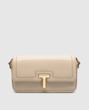 Tom Ford Бежевая кожаная сумка кросс-боди WALLIS EAST WEST L1832LCL442X