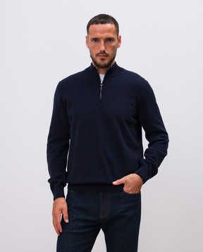 Cashmere&Whiskey Синий джемпер из кашемира MU8661312341R