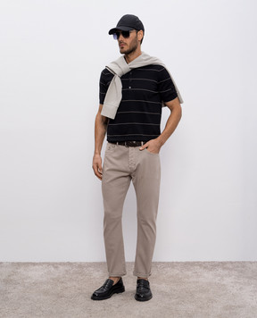 Brunello Cucinelli Бежеві джинси з патчем логотипа M277PX1290