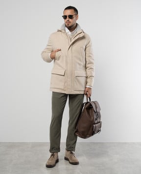 Brunello Cucinelli Бежева куртка з кашеміру MM4006400