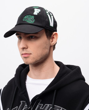 Off-White Черная кепка Crorco с нашивками логотипа OMLA049S25FAB007