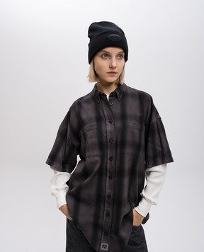 Alexander Wang Черная шапка из шерсти с нашивкой логотипа 1KC4249052