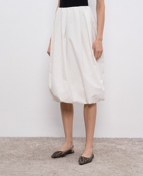 Brunello Cucinelli Біла спідниця Bubble Hem ML140G3759