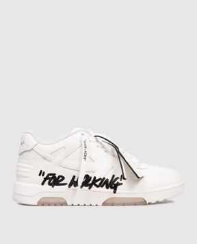 Off-White Білі шкіряні кросівки Out Of Office For Walking M189C9L01A