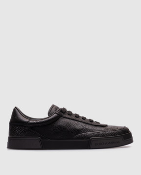 Dolce&Gabbana Черные кожаные кроссовки Portofino Yacht A20190A6A88
