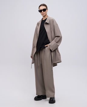 Fear of God Бежева парка з вовни з логотипом FGE230313HTW