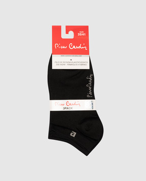 RiminiVeste Детский набор черных носков Pierre Cardin с логотипом. PC600