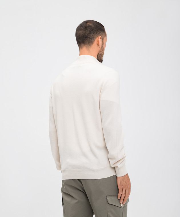 Brunello Cucinelli Білий кардиган з кашеміру M2200106 зображення 4
