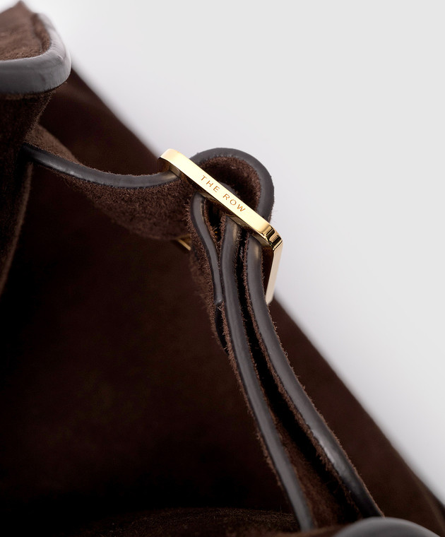 The Row Коричневая замшевая сумка Margaux 15 W1255L25 изображение 5