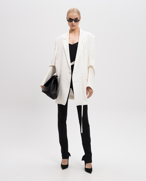 Ann Demeulemeester Білий жакет Agnes з вовною B0012370FA556