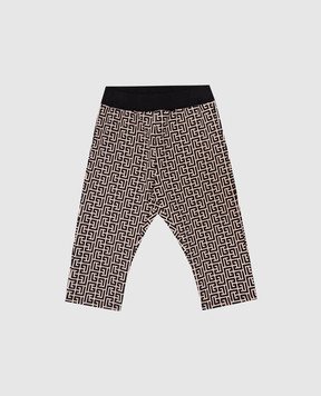 Balmain Дитячі чорні спортивні штани PB Labyrinth BX6510Z2411