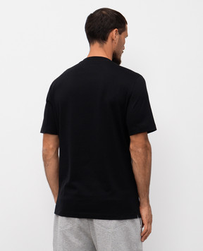 Brunello Cucinelli Черная футболка с принтом M0B138495