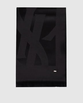 Saint Laurent Чорний палантин CASSANDRE з вовни 7194283Y210