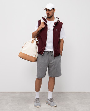 Brunello Cucinelli Белая футболка с принтом M0B138495