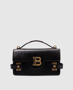 Balmain Черная кожаная лакированная сумка B-Buzz EN0DA828LPIS