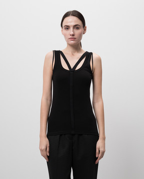 Helmut Lang Черный топ Racer O09HW503
