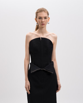 Alexander McQueen Черный топ из шерсти 819107QJADA