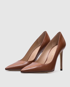 Stuart Weitzman Коричневые кожаные туфли Power SK364
