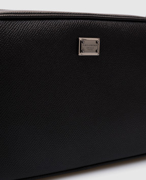 Dolce&Gabbana Чорний шкіряний несесер з логотипом BT3310BG662