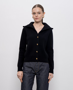 Bottega Veneta Чорний кардиган з вовни 804599V4QJ0