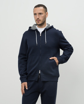 Brunello Cucinelli Синяя спортивная куртка MM8319069G