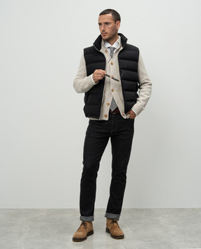 Brunello Cucinelli Бежевый кардиган с шерстью и кашемиром M26504706