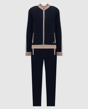 Bertolo Cashmere Синий спортивный костюм с логотипом монограмма 9023470019029020130022