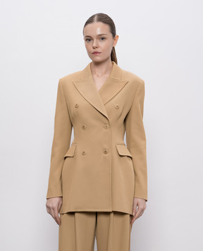 Ermanno Scervino Бежевый двубортный жакет D466I322EGK