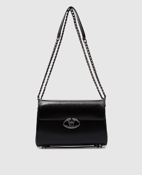 Valentino Чорна шкіряна сумка Vlogo 5W0B0Q64IAP