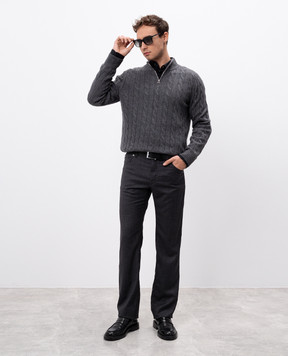Cashmere&Whiskey Серый джемпер из кашемира MU9651307341TR3XL