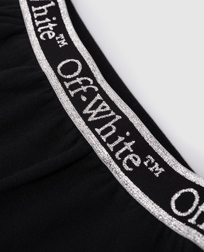 Off-White Детская черная юбка с узором логотипа OGCK001F24FLE002