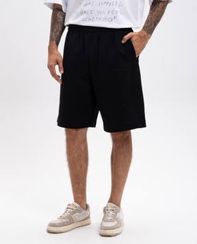 Vetements Чорні шорти з вишивкою логотипа UA66SS610Bm