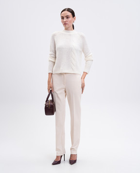 Twinset Бежевые брюки с логотипом 252TP2605