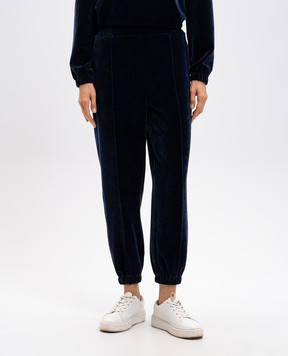 Twinset Синие спортивные брюки с логотипом 242LL2PEE